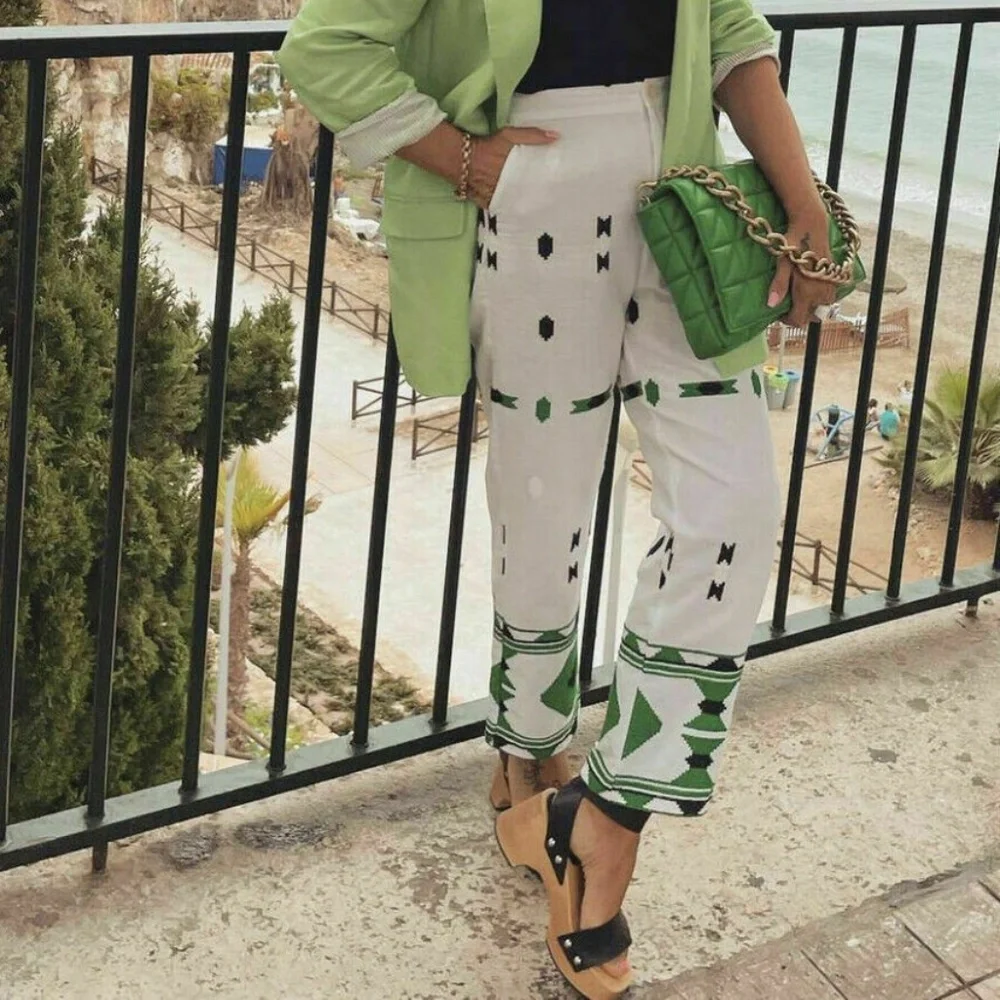 Zara white geometric